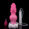 Gode Éjaculateur Dragon Fantaisie Silicone Platine 22 Cm